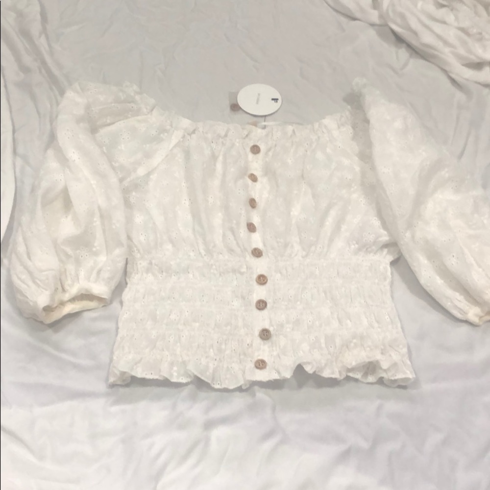 White crop top